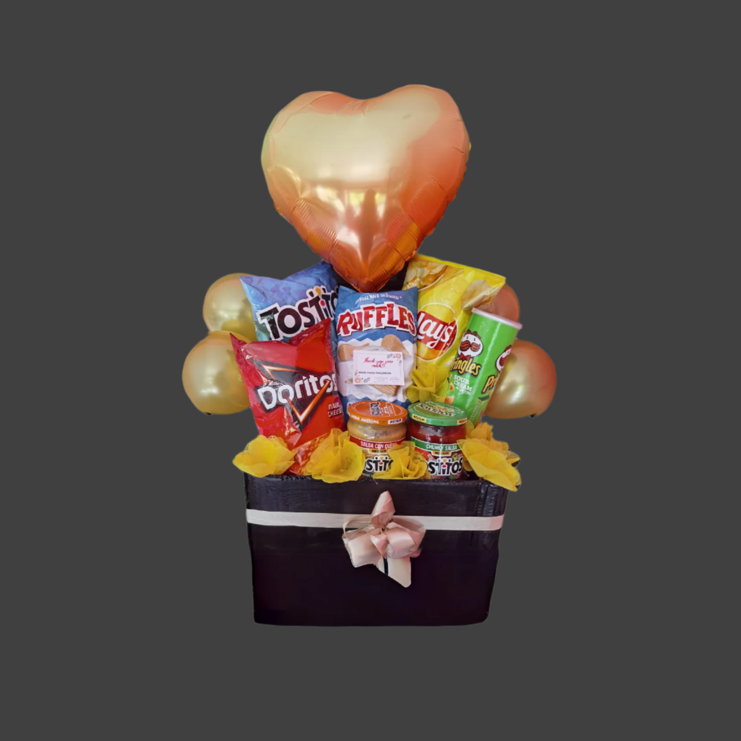 Treat basket with balloons