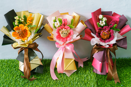 Valentine's Mini Fuzzy Flower Bouquet (Dumaguete & Campus Sites only)