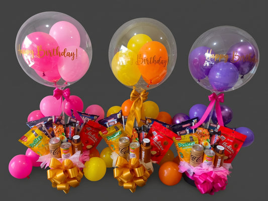 Treat basket with balloons